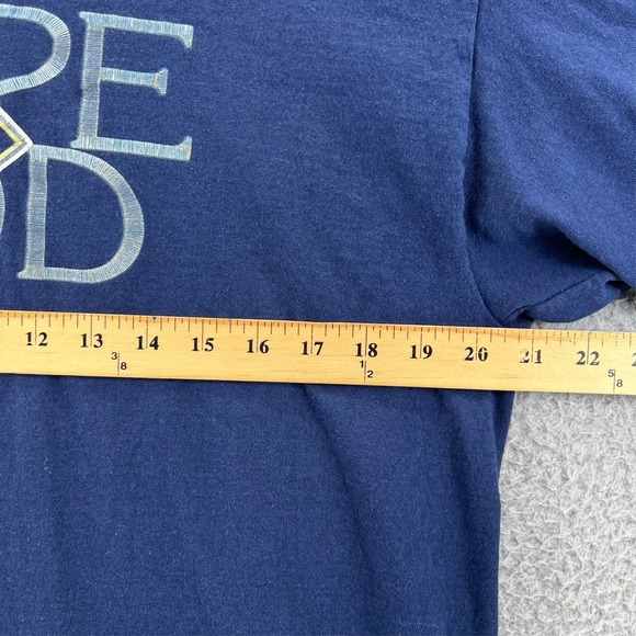 Vintage 90s Cape Cod MA Light House Graphic T-Shirt Navy Adult Large Hanes USA - Picture 5 of 14